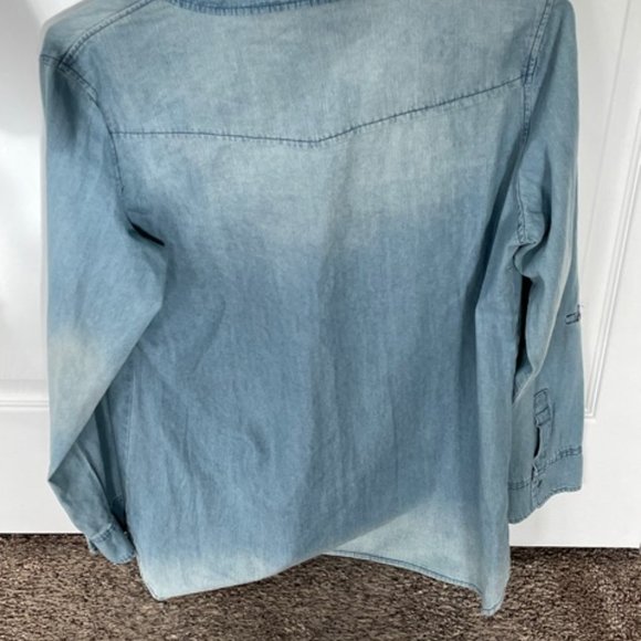 Denim lace up top - Medium - Picture 3 of 7